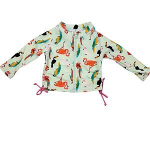 SwimZip Birds Print Rash Guard Swim Top, 6/12m